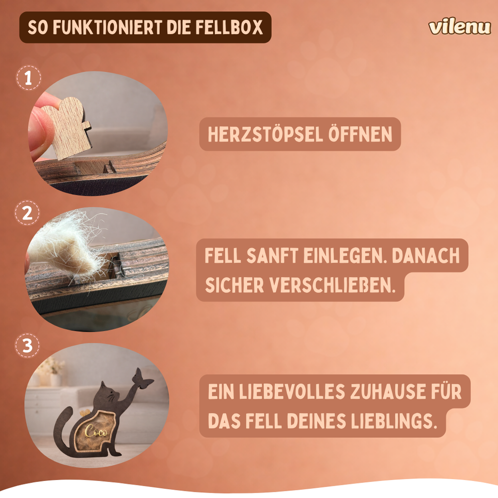 Personalisierte Fellbox für Katzenerinnerungen