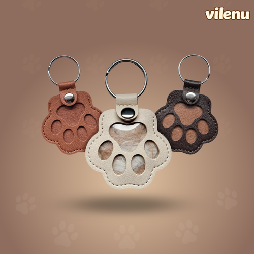 Pfotenanhänger mit Fellfach