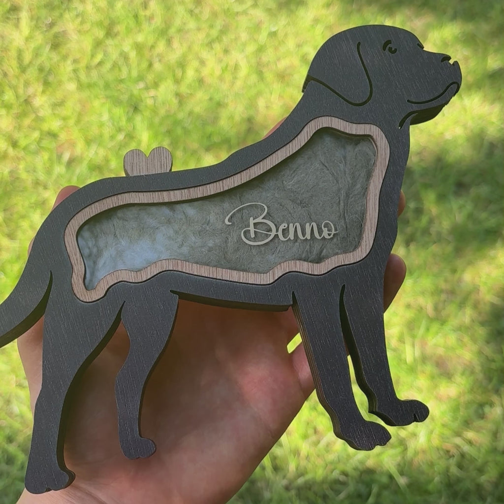 Personalisierte Fellbox für Hundeerinnerungen